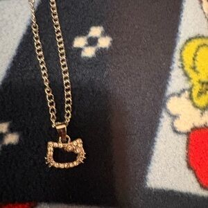 Hello kitty Pendant Necklace - Silver Tone